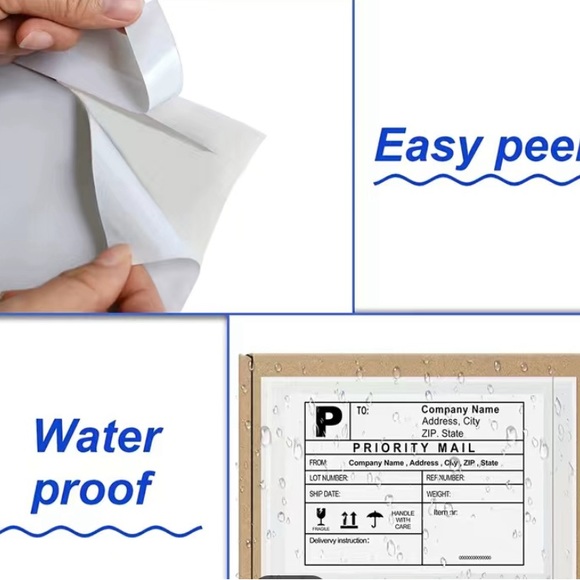 🆕50pcs Clear Adhesive Shipping Label Covers - Picture 6 of 6